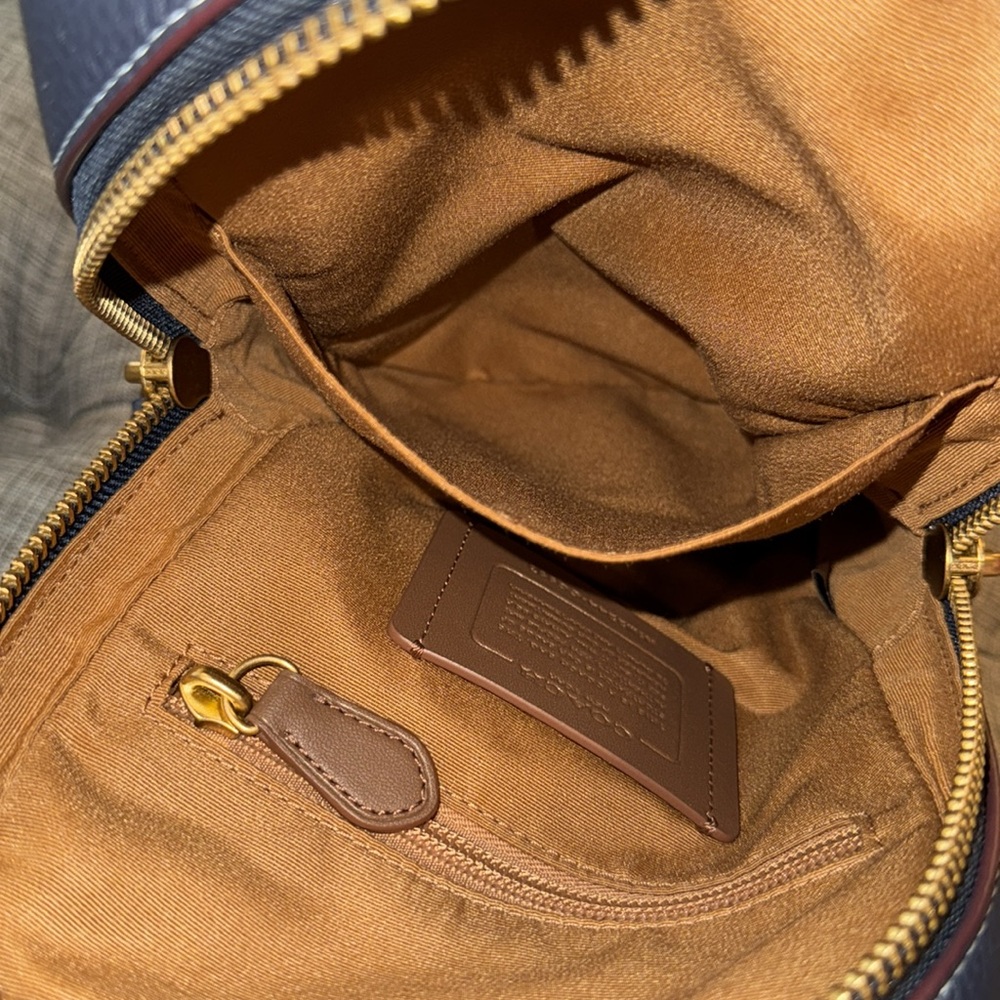 Coach Bag Denim Signature Crossbody Fanny Messenger - Picture 13 of 17